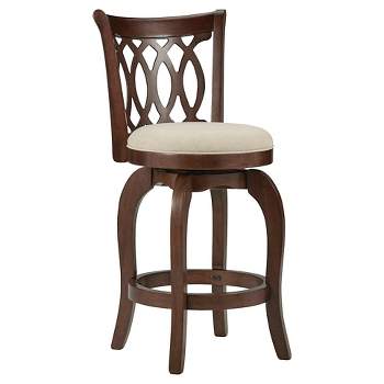 24" Parma Swivel Counter Height Barstool Oatmeal - Inspire Q