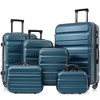 Lyngins 6-Piece Family Hardside Luggage Set – 12" +14" +16" +20" Carry on Luggage, 24" +28" Spinner Suitcases, ABS Lightweight Durable Build - 2 of 4