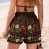 Women's Hidden Garden Floral Elastic Drawstring Shorts - Cupshe - 3 of 4