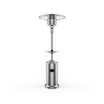 Patio Heater 48,000Btu Propane Outdoor Heaters, Stainless Steel Burner with Wheels, Standing Outdoor Fireplace for Backyard, Terraces