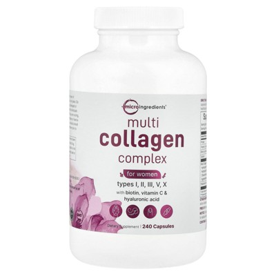 Micro Ingredients Multi-Collagen Complex, For Women, 240 capsules