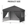 CuisinSmart 10x10 Pop Up Canopy Tent with 4 Removable Sidewalls, Outdoor Portable Canopy for Parties, Backyard, Beach, Green - 2 of 4
