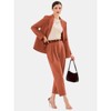 EXLURA Women's Business Blazer and High Elastic Waist Pant Suit Set Loose Fit Casual Fall Winter 2 Piece Suits for Work - 3 of 4
