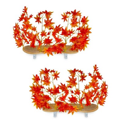 On2Pets Fall Cat Canopy Shelves - Orange - 2ct