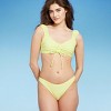 Women's High Leg Cheeky Bikini Bottom - Wild Fable™ Light Yellow - image 3 of 4