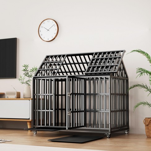 52 Heavy Duty Dog Crate Large Dog Cage Strong Metal Dog Kennels And Crates For Large Dogs Target