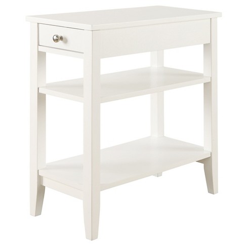 American Heritage Three Tier End Table With Drawer White Breighton Home Target
