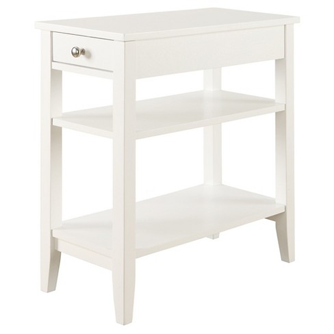American Heritage 3 Tier End Table With, 3 Tier End Table With Drawer