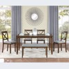 NicBex Dining Room Table Set for 6 Dining Table with MDF Tabletop, 4 X-Shaped Backrest Chairs and 1 Bench for Dining Room - 3 of 4