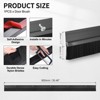 Unique Bargains Aluminum Nylon Door Brush Bottom Sweeps 35.46" x 2.28" Black 1 Pc - 2 of 4