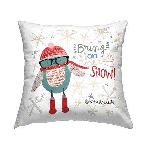 Stupell Industries Bring On The Snow Happy Patterned Blue Bird - 1 of 3