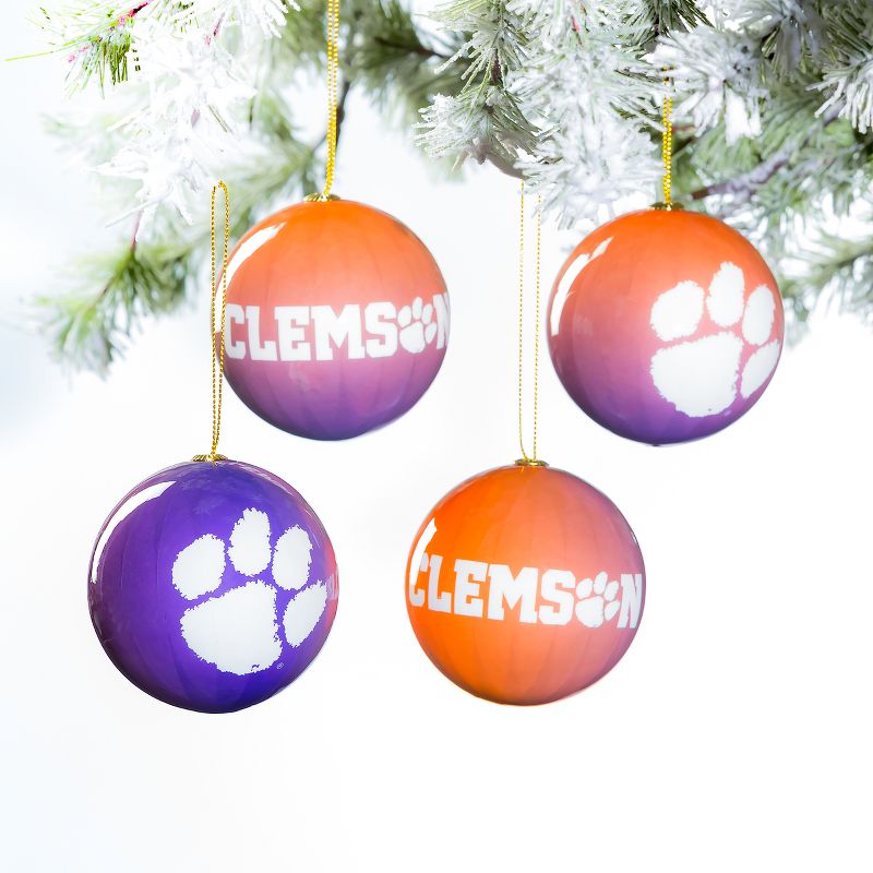 Evergreen Holiday Ball Ornaments, Set of 12, Clemson University, 4 of 5