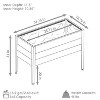 Sunnydaze Acacia Wood Raised Garden Bed with Legs - 31-Inch H - Powder-Coated Steel Frame - Removable Planter Bag - image 3 of 4