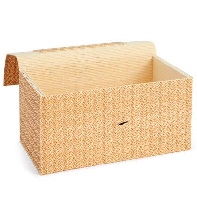 Juvale Bamboo Cane Tissue Box Cover for Home and Bathroom