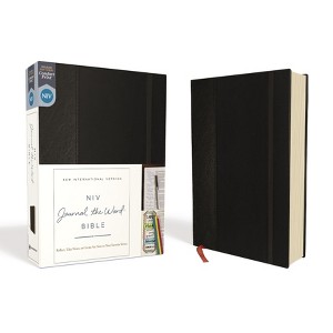 NIV, Journal the Word Bible, Hardcover, Black, Red Letter Edition, Comfort Print - (NIV Journal the Word Bible) by  Zondervan - 1 of 1