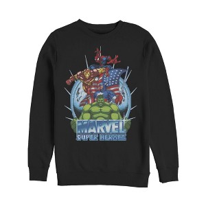 Men's Marvel Patriotic Heroes Sweatshirt - 1 of 3