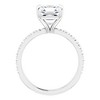 Pompeii3 5 1/3Ct Asscher Cut & Diamond Engagement Ring in White, Yellow, or Rose Gold - 3 of 4