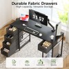COMHOMA 32''/47" Desk, Study Writing Table for Small Space, Save Space Office Desk with Metal Legs - 2 of 4