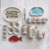 Storied Home Coastal Stoneware Jar with Embossed Prawns and Cork Lid, Multicolor - 4 of 4