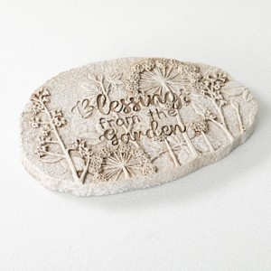 Sullivans 11.75" Garden Blessing Stepping Stone, Magnesia - 1 of 3