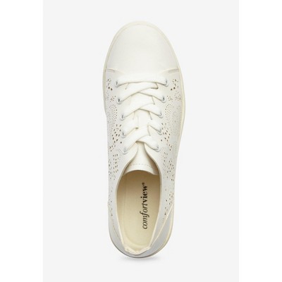 Женские кроссовки Comfortview The Leanna Sneaker - 8 W, White (Wide Widths Available) — фото 6