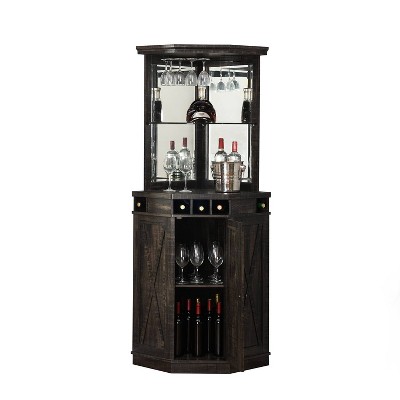 Black corner on sale wine cabinet