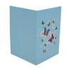 Unique Bargains Greeting Card 3D Butterflies Card Paper Blue 7.5"x5.5"x0.4" 1 Pc - 4 of 4