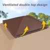 12 X 12ft Pop-up Gazebo, Double Roof Outdoor Canopy Tent with Mosquito Netting, Camping Canopy Gazebo for Lawn, Patio and Garden - 4 of 4