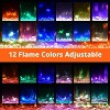 60"/152Cm Electric Fireplace, 220v/1800w Wall Mounted Electric Fire, 12 LED Colour Flame Effect, Remote and Touch Screen Control, 5-Level Brightness - 3 of 4
