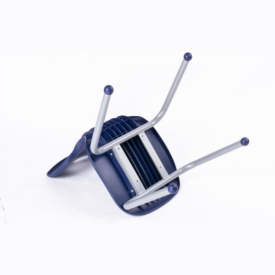 Blue Stackable Armless Kids Chairs 14'' Set of 4