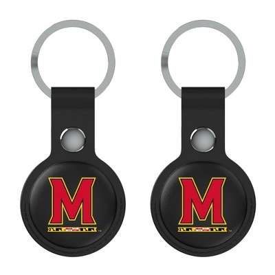 Keyscaper NCAA Big Ten Universities Insignia Black Airtag Holder 2-Pack
