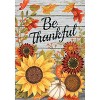 Briarwood Lane Fall Double Sided Garden Flag 12x18 For Outdoor Be Thankful Flowers For Fall Garden Flag Flags For Outside - 3 of 4