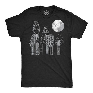 Mens Funny T Shirts Guitar Heads Sarcastic Music Graphic Novelty Tee For Men - Crazy Dog Men's T Shirt For Music Lovers - 1 of 4