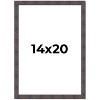 PosterPalooza | Slim Profile Brown Picture Frame - UV Acrylic, Foam Board Backing, Hanging Hardware - 2 of 4