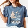 Yosemite National Park Two-Toned Circle - Women's Garment Dyed Graphic T-Shirt - 3 of 4