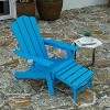 Merrick Lane HDPE Adirondack Chair with Cup Holder and Pull Out Ottoman, All-Weather HDPE Indoor/Outdoor Lounge Chair - 4 of 4