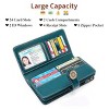 Women’s Wallet Leather Wristlet – RFID Blocking Large Capacity Credit Card Holder with Zipper Pocket, Multiple Compartments & Phone Slot - 4 of 4