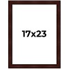 PosterPalooza | Distressed Brown Picture Frame - UV Acrylic, Foam Board Backing, Hanging Hardware - 2 of 4