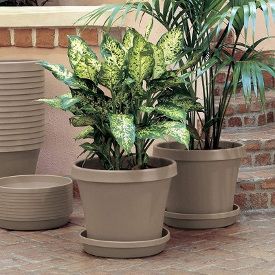 Pebble Stone 10" Tapered Indoor & Outdoor Planter with UV Resistance