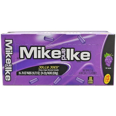 Mike and Ike, Jolly Joes Grape - 0.78 Oz Bag (Pack of 24)