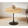 KTMBDW 24 inch Round Table Modern Tulip Dining Table, Round Kitchen Table Mid Century Coffee Table for Living Room - 2 of 4