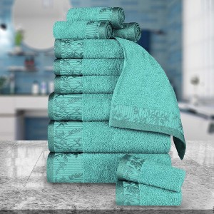 Charming Floral Accent Cotton Towel Set by Blue Nile Mills - 1 of 4