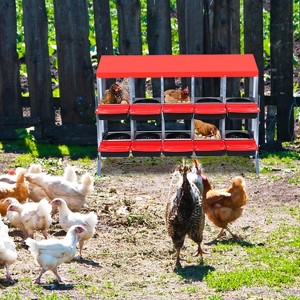 Nesting Boxes for Chickens, with Compartment Chicken Egg Laying Nest Box for Hens - 1 of 4