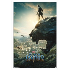 Trends International Marvel Cinematic Universe - Black Panther - Panther Monument One Sheet Framed Wall Poster Prints - 1 of 4