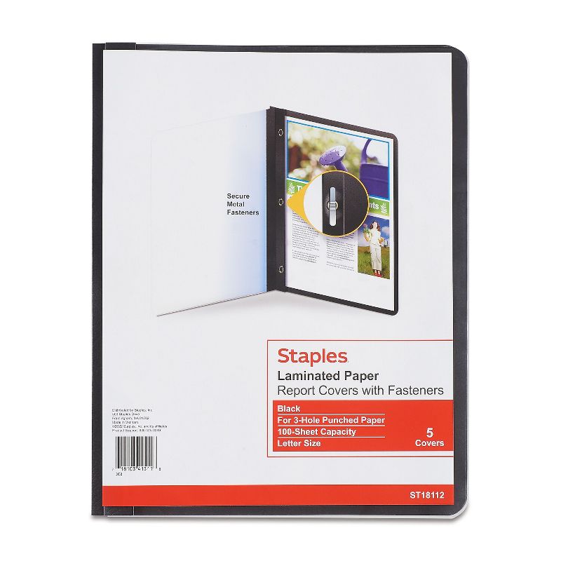 Staples Deluxe 3-Prong Report Cover Letter 905895, 1 of 4