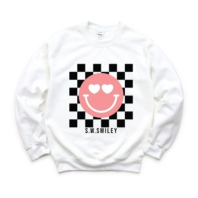 Simply Sage Market S.W.Smiley Valentines Pink Smiley Sweatshirt
