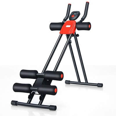 Costway Adjustable Foldable Core Abdominal Trainer AB Crunch Workout Machine W/Display