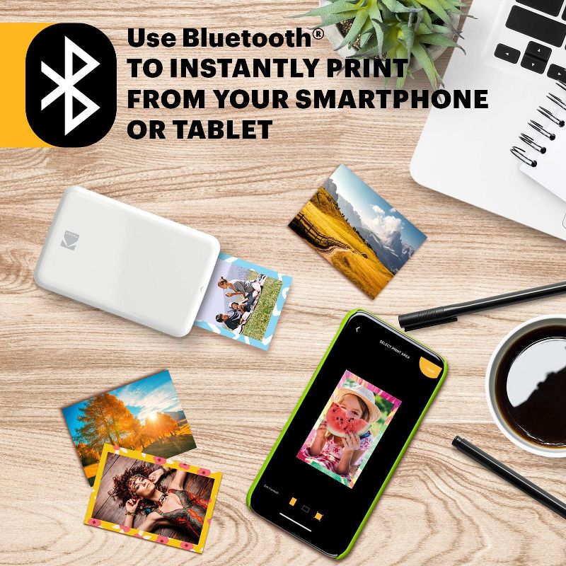 KODAK Step Instant Printer Bluetooth/NFC Wireless Photo Printer with ZINK Technology & KODAK App for iOS & Android Prints 2x3” Sticky-Back Photos., 2 of 8