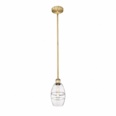 Vaz - 1 Light Stem Hung Mini Pendant In Industrial Style-7.63 Inches Tall and 5.88 Inches Wide