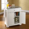 Alexandria Granite Top Portable Kitchen Island/Cart White/Gray - Crosley: Rolling Storage, Towel Bars, Adjustable Shelf - 3 of 4